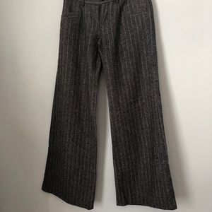 Sz 2 Wool Pinstripe Lined Palazzo Pant Old Navy